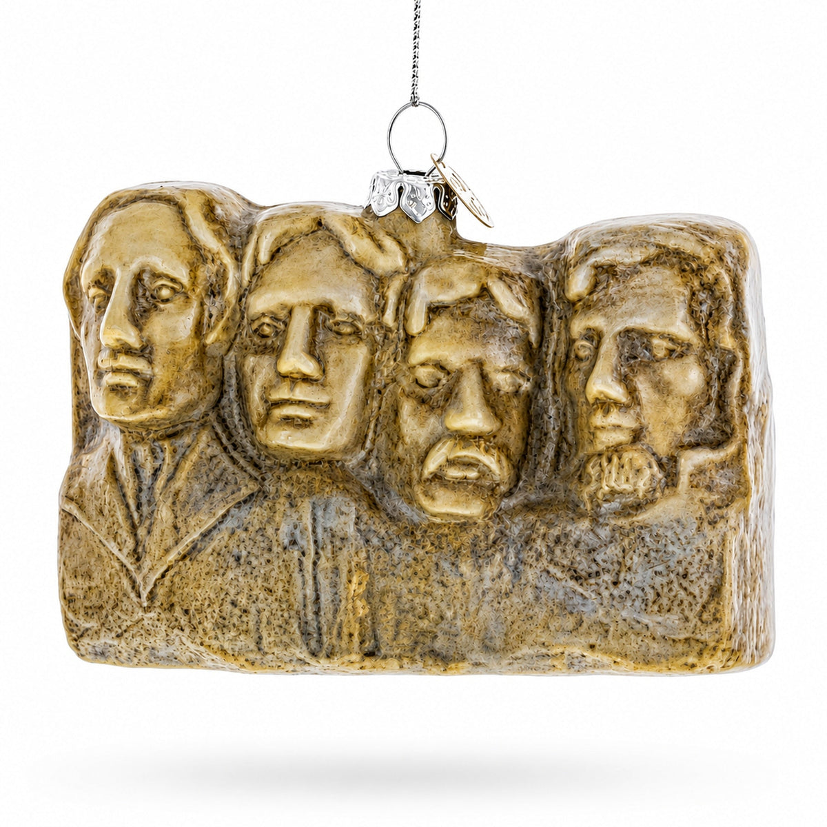 Mount Rushmore, South Dakota Glass Christmas Ornament