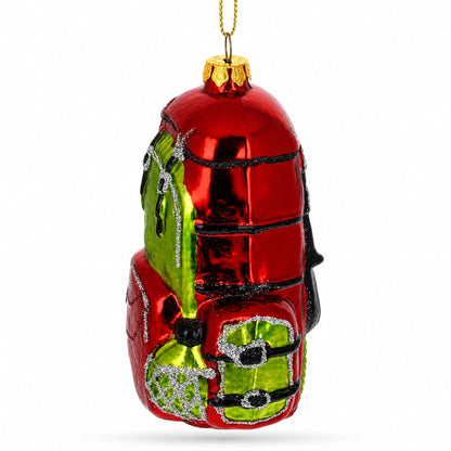 Hiking/ Camping Travel Backpack Glass Christmas Ornament