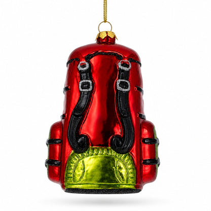 Hiking/ Camping Travel Backpack Glass Christmas Ornament