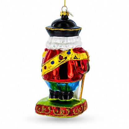 New Year Festive Nutcracker Glass Christmas Ornament