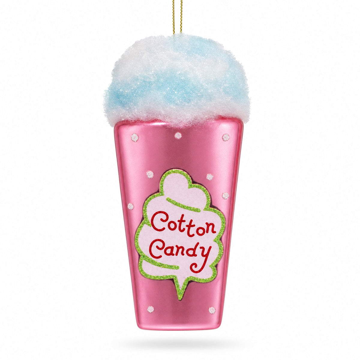 Cotton Candy Glass Christmas Ornament