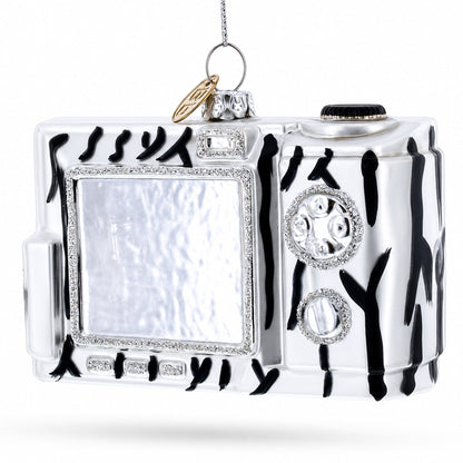 Classic Camera for Photography Enthusiasts Glass Christmas Ornament