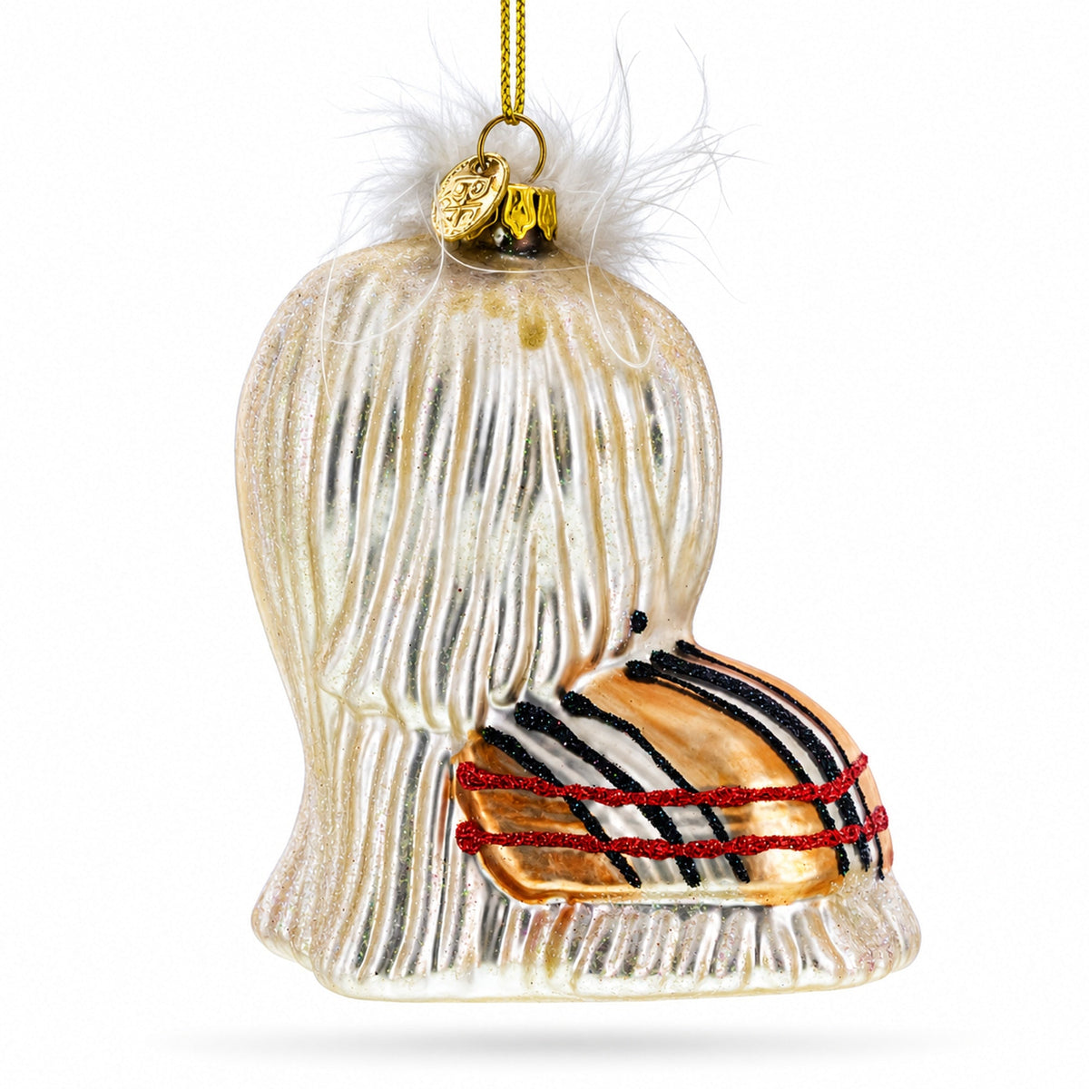 Shih Tzu Glass Christmas Ornament