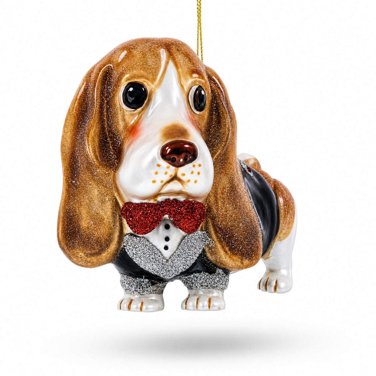 Spaniel Glass Christmas Ornament