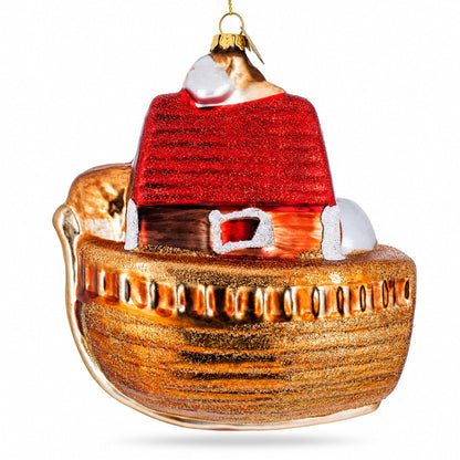 Timeless Noah's Ark Glass Christmas Ornament