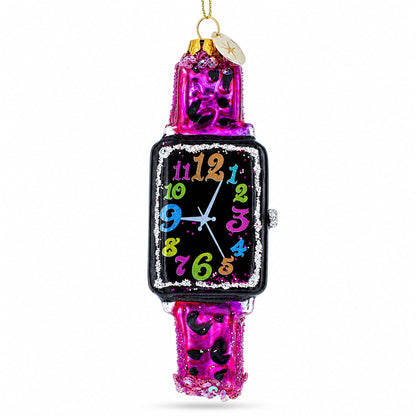 Pink Bracelet Watch Glass Christmas Ornament