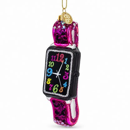 Pink Bracelet Watch Glass Christmas Ornament