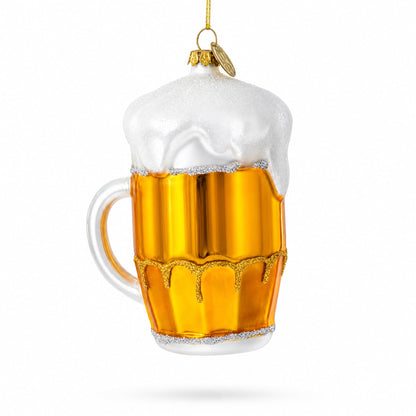Frothy Beer Mug Glass Christmas Ornament