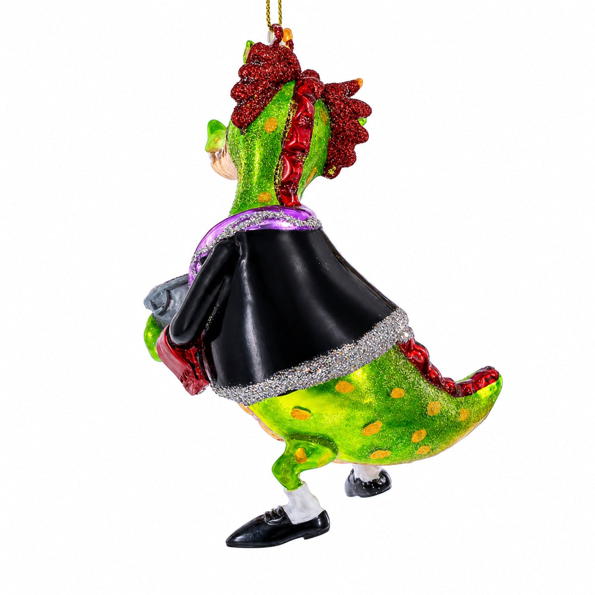 Dragon Clutching Champagne Glass Christmas Ornament