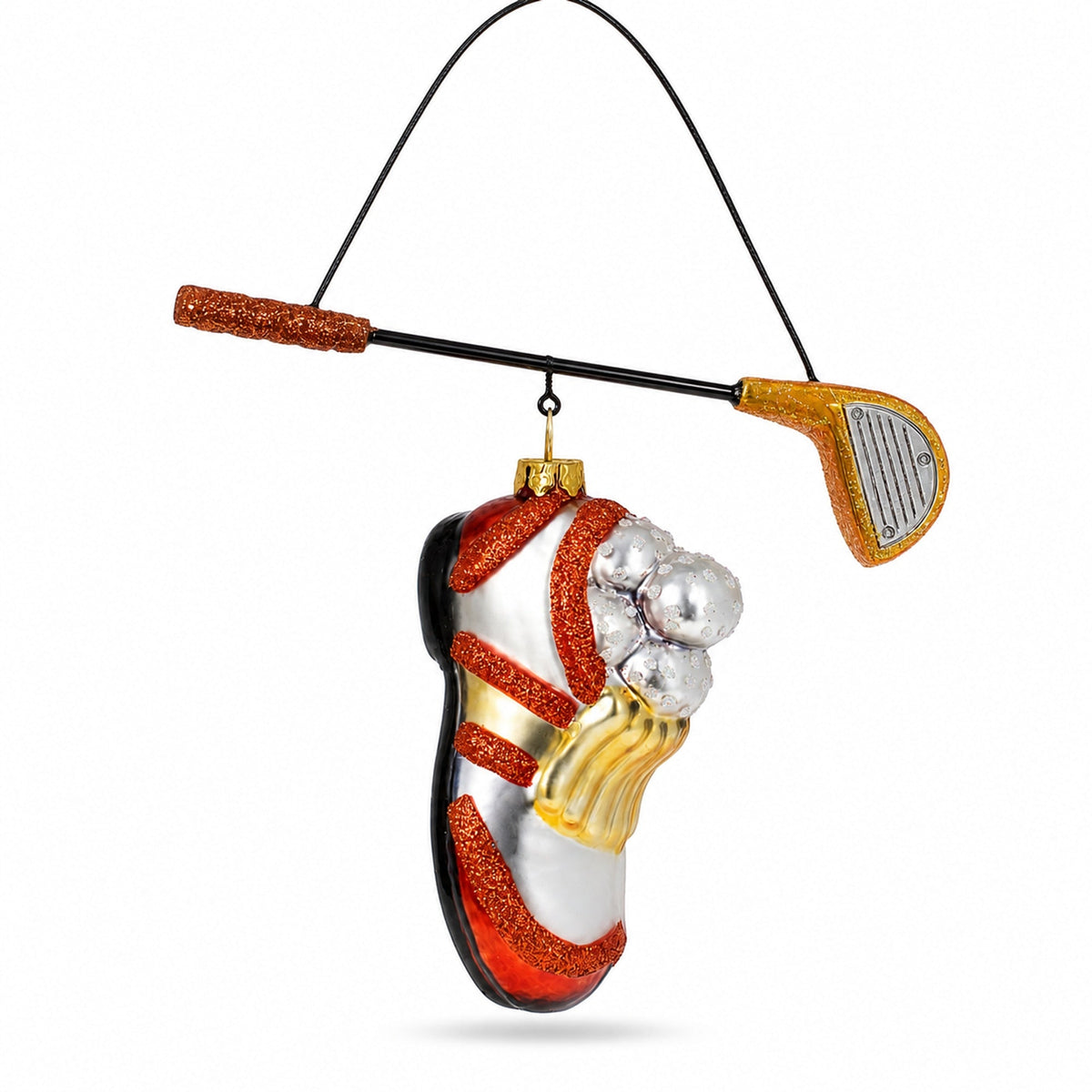 Golf Essentials Glass Christmas Ornament