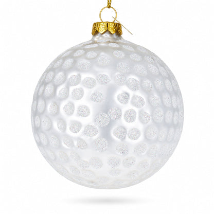Textured Golf Ball Glass Christmas Ornament