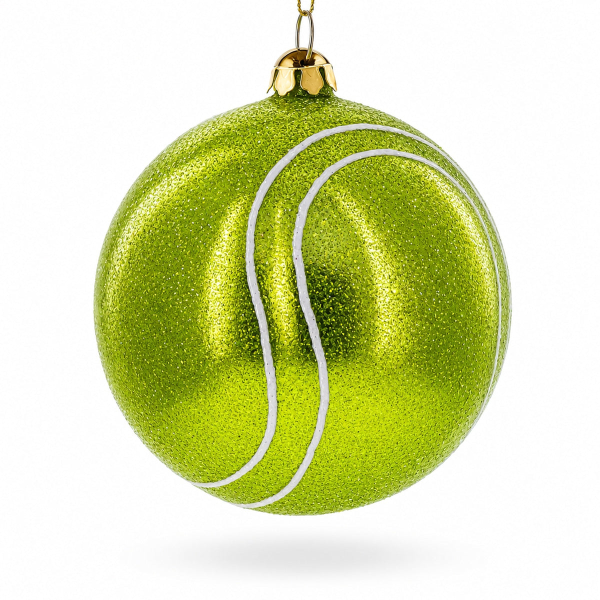 Tennis Ball Glass Christmas Ornament