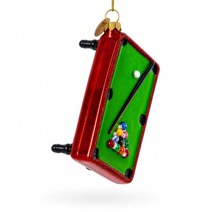 Billiard/Pool Table Glass Christmas Ornament