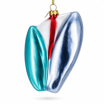 Surfing Boards Glass Christmas Ornament