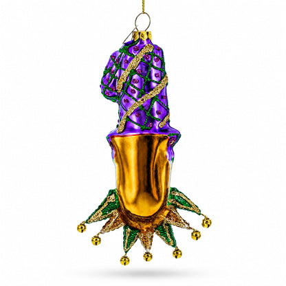 Mardi Gras Mask Glass Christmas Ornament