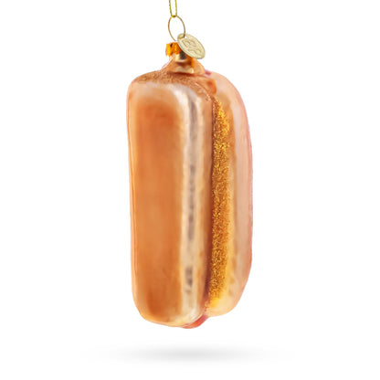 Hot Dog Glass Christmas Ornament