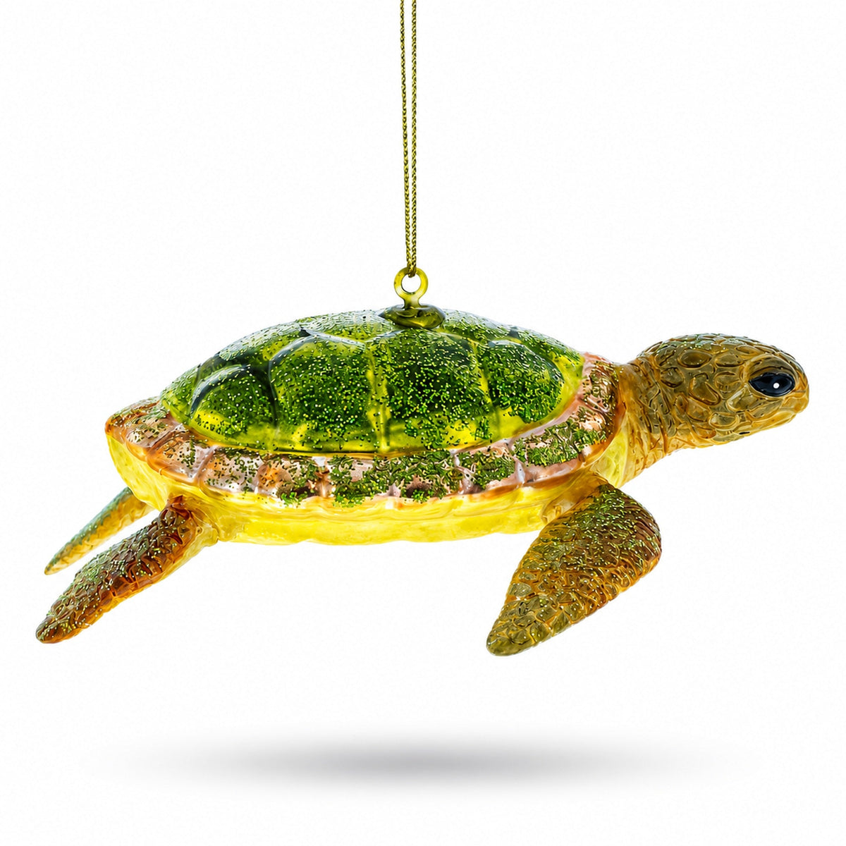 Sea Turtle Glass Christmas Ornament
