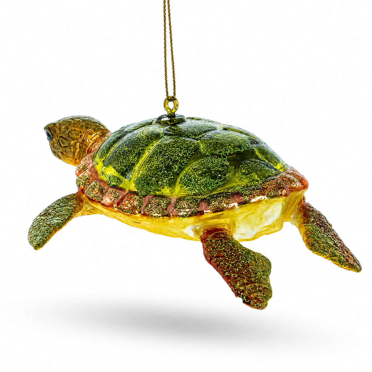 Sea Turtle Glass Christmas Ornament