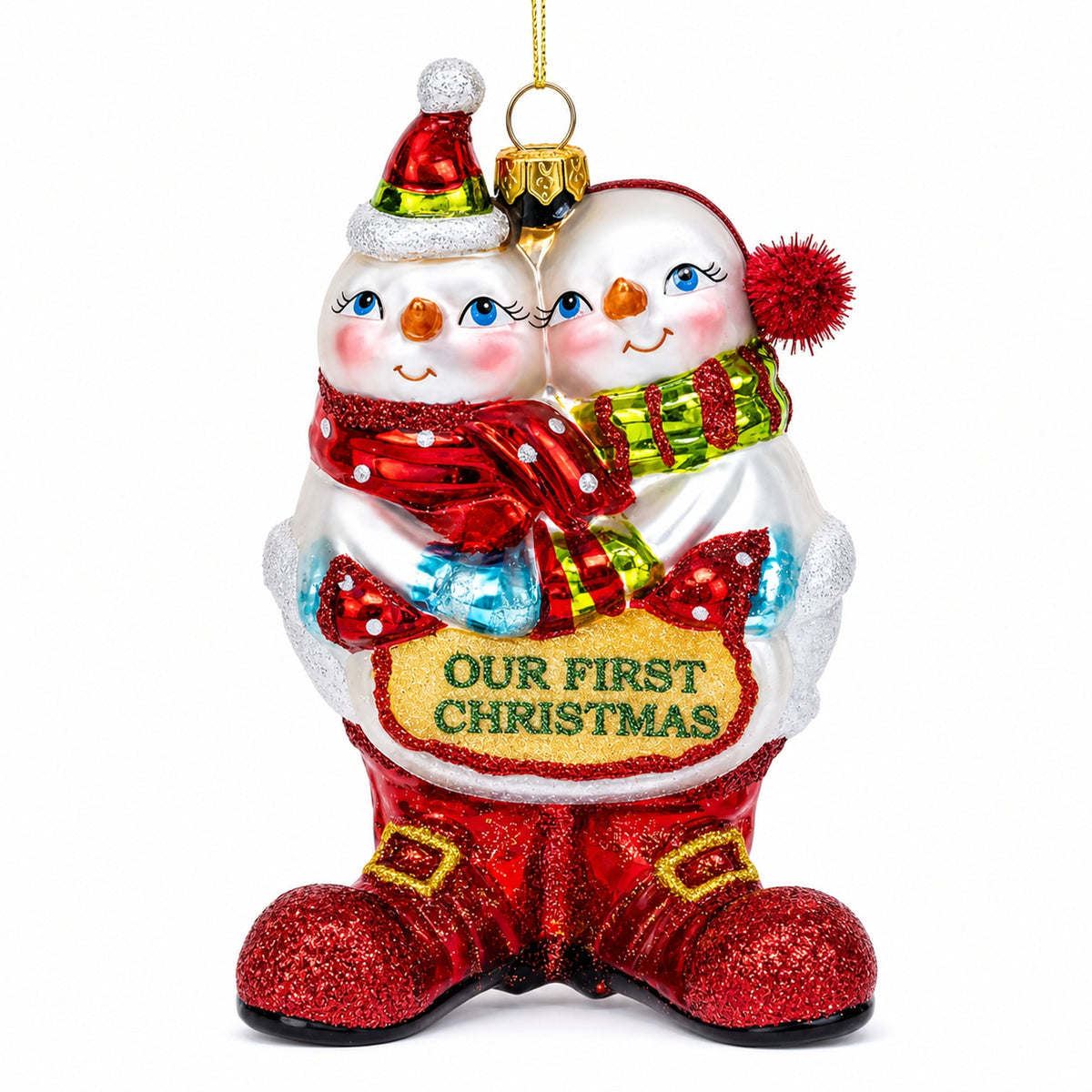 Our First Christmas Glass Christmas Ornament