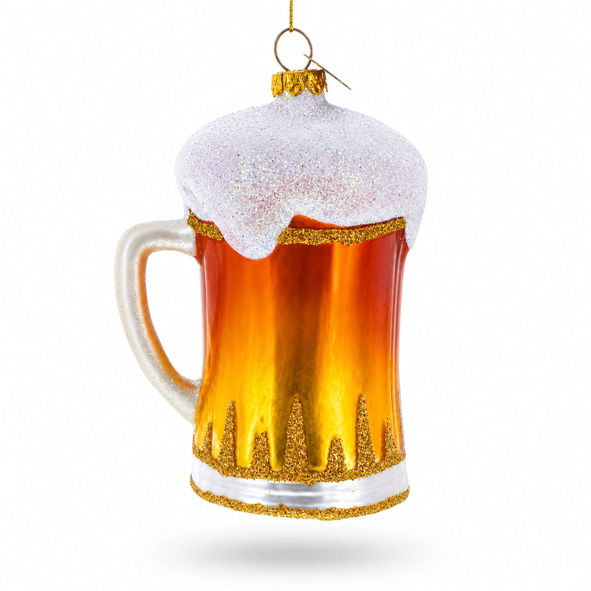 Frothy Beer Stein Glass Christmas Ornament