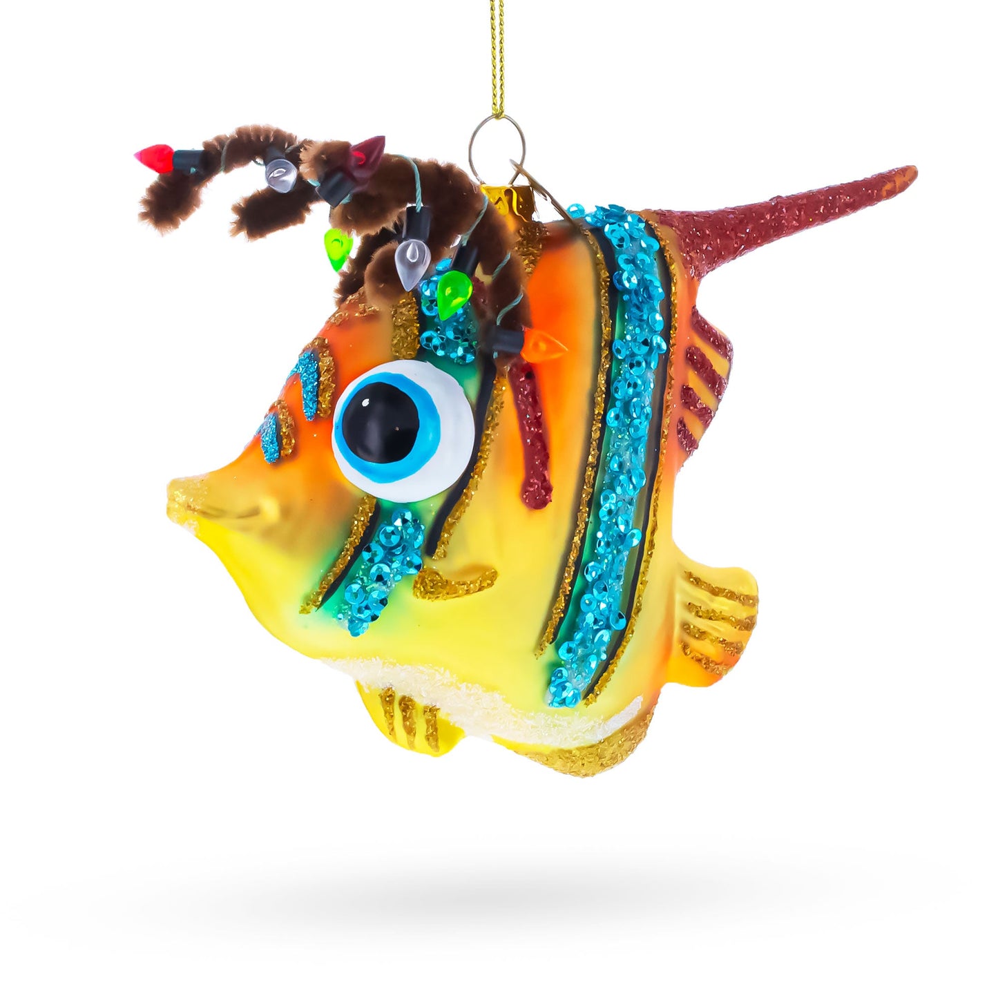 Coral Fish Glass Christmas Ornament