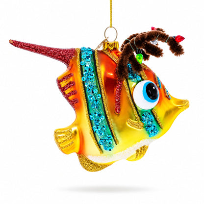Coral Fish Glass Christmas Ornament