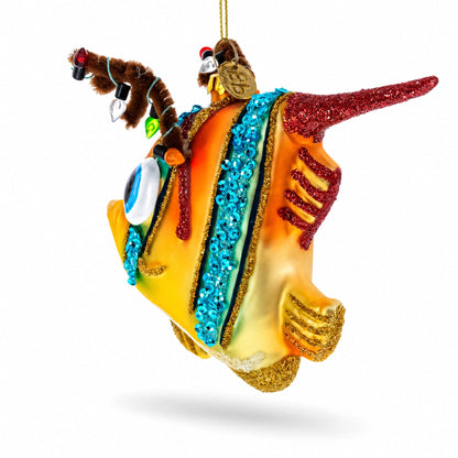 Coral Fish Glass Christmas Ornament
