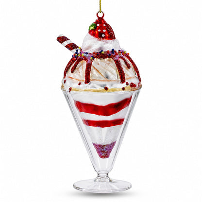 Dessert Cake Glass Christmas Ornament