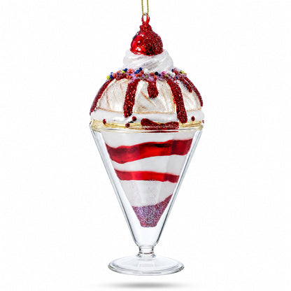 Dessert Cake Glass Christmas Ornament