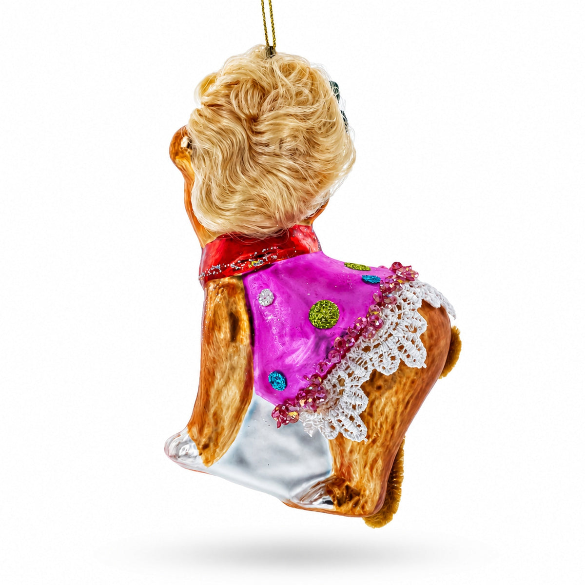Monkey Glass Christmas Ornament