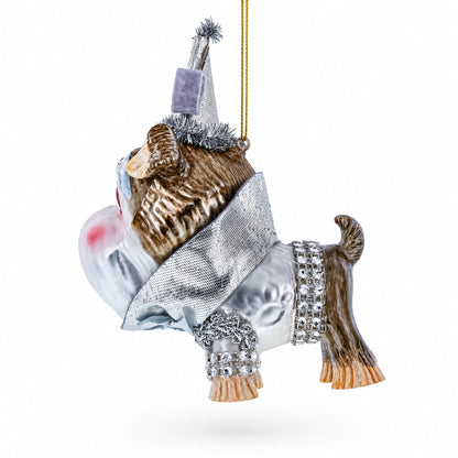 Schnauzer Glass Christmas Ornament