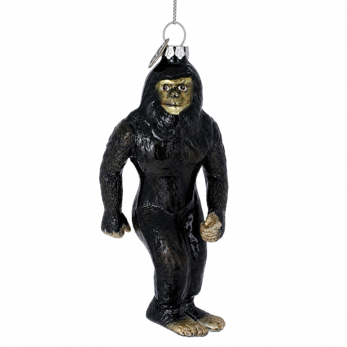 Bigfoot Glass Christmas Ornament