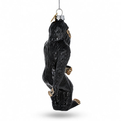 Bigfoot Glass Christmas Ornament