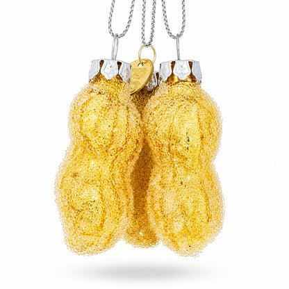 Trio of Peanuts Glass Christmas Ornament