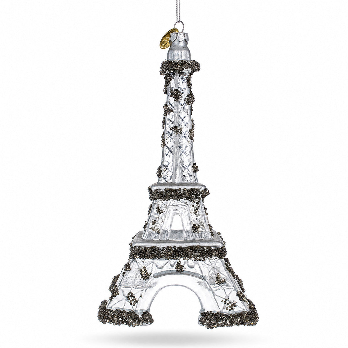Iconic Eiffel Tower, Paris Glass Christmas Ornament