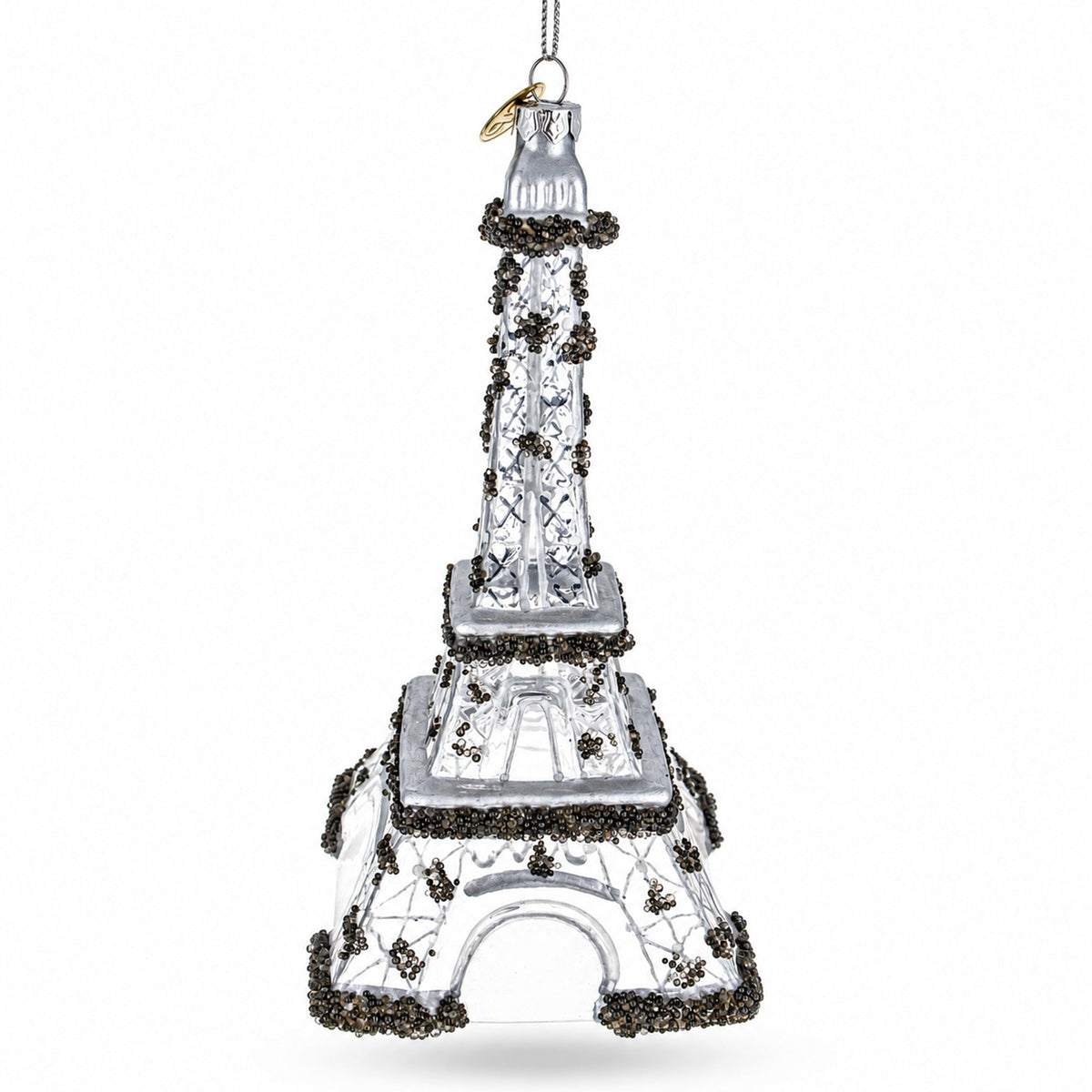 Iconic Eiffel Tower, Paris Glass Christmas Ornament