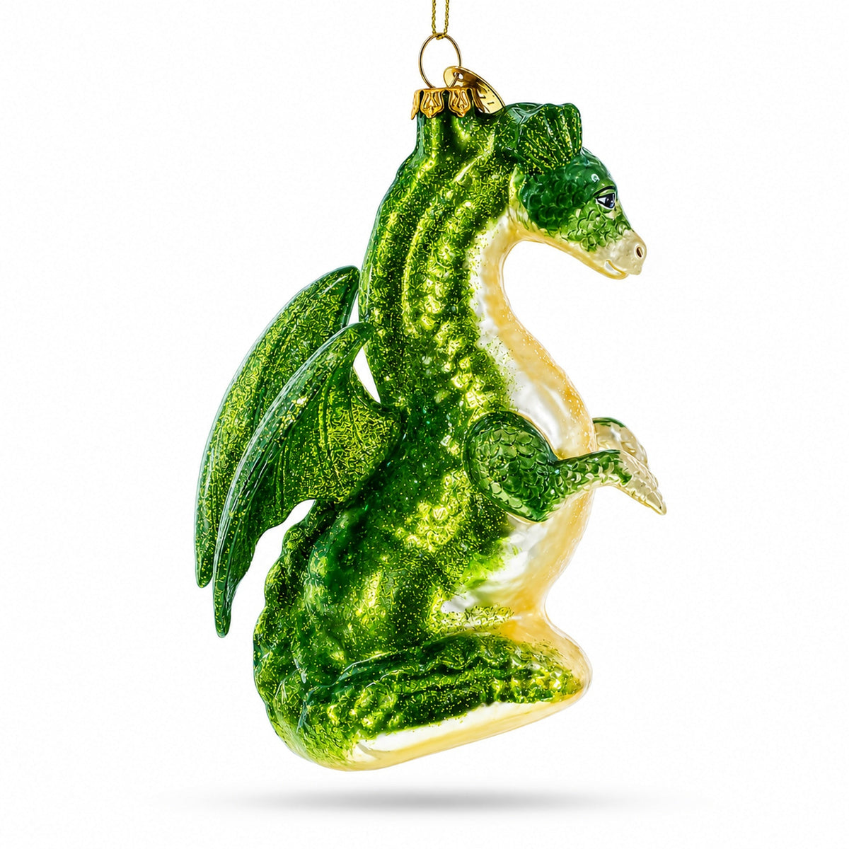 Flying Dragon Glass Christmas Ornament