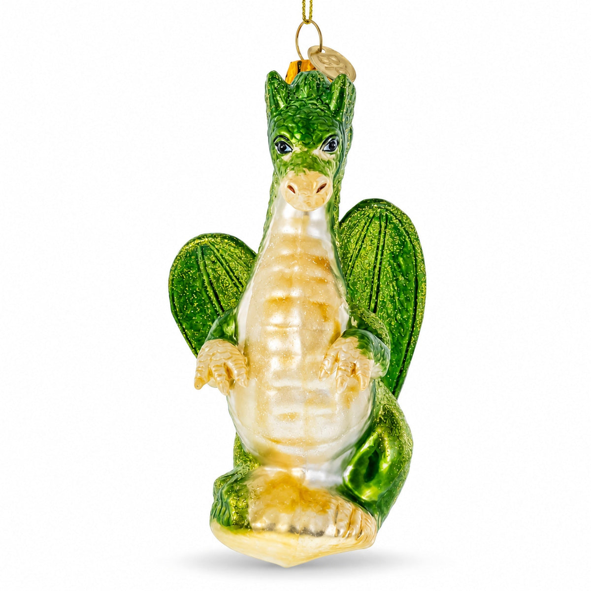 Flying Dragon Glass Christmas Ornament