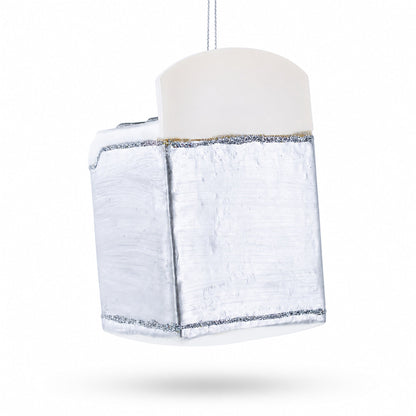 Silver Oven Stove Range Glass Christmas Ornament