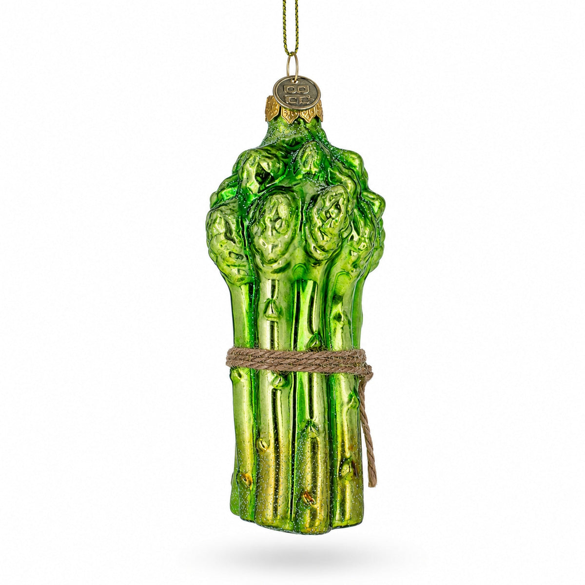 Fresh Asparagus Glass Christmas Ornament