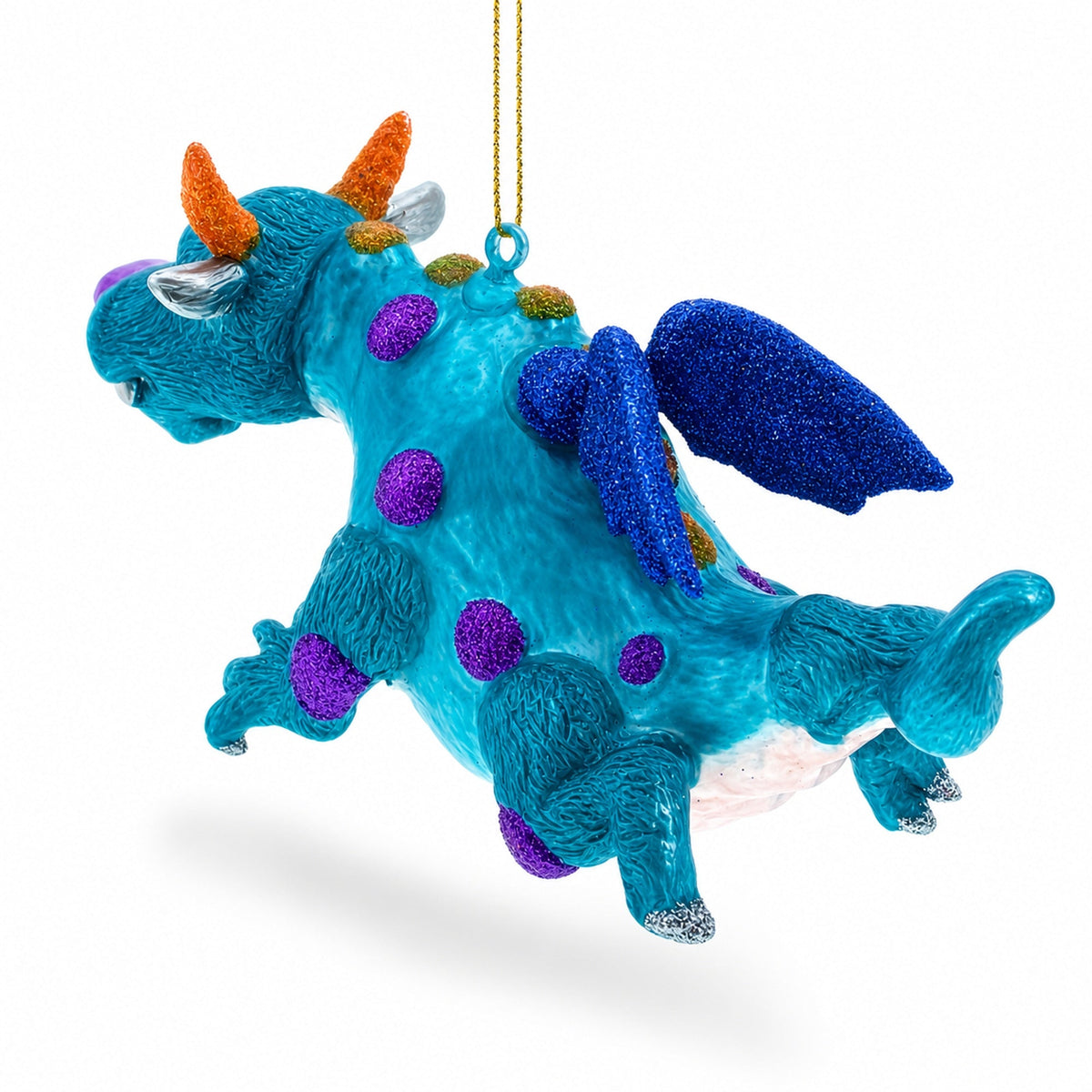 Flying Dragon Glass Christmas Ornament
