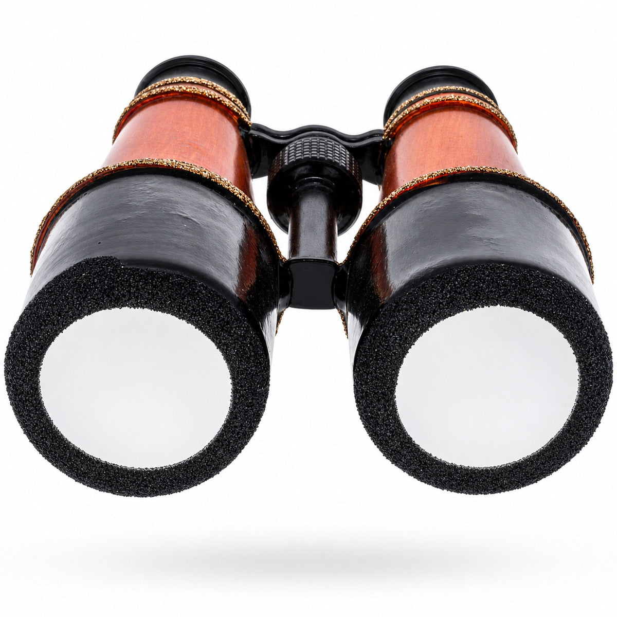 Adventurous Binoculars Glass Christmas Ornament