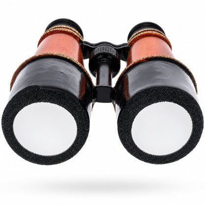 Adventurous Binoculars Glass Christmas Ornament