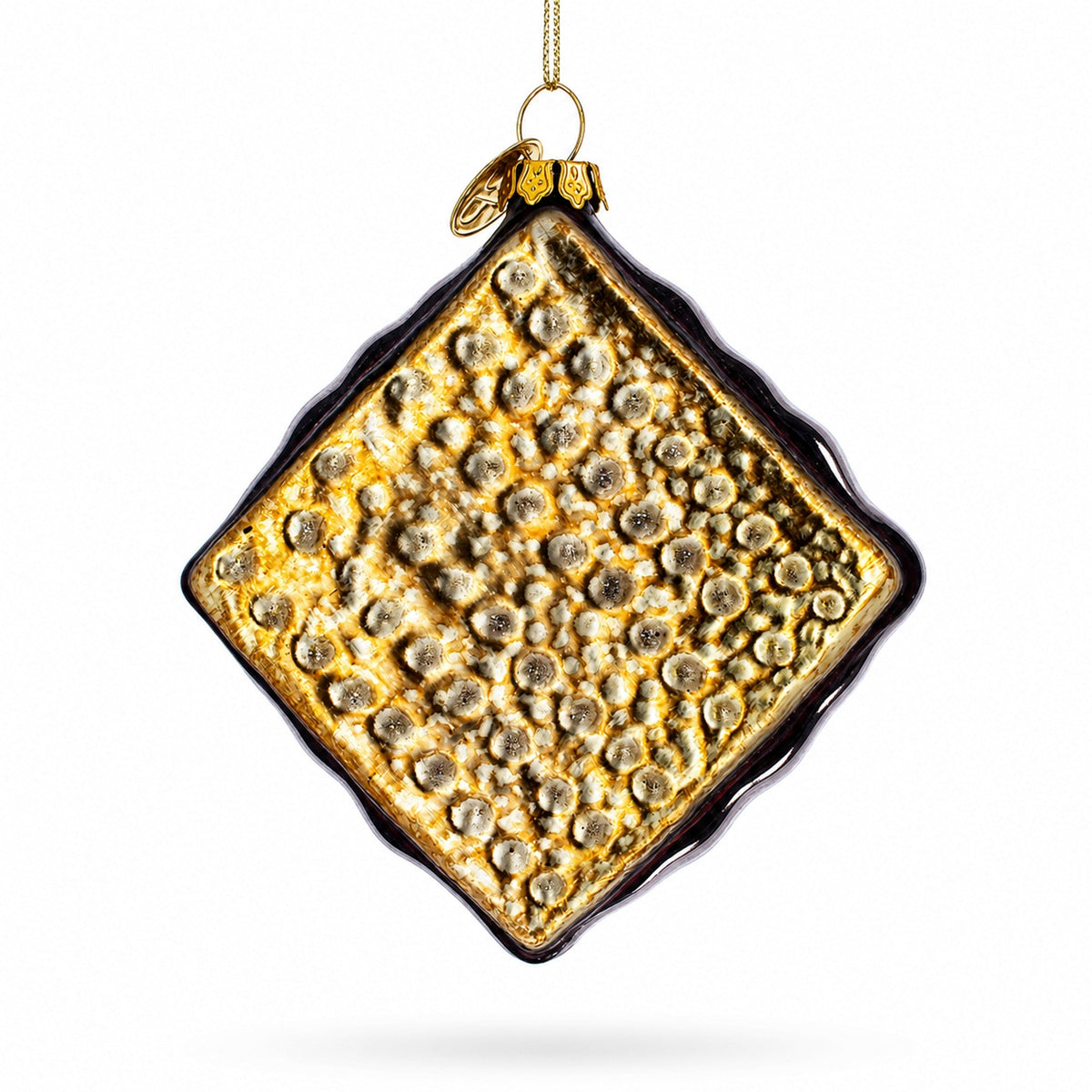 Chocolate-Dipped Cookie or Biscuit Glass Christmas Ornament