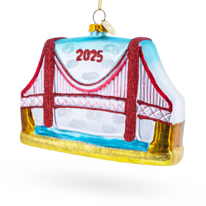 Golden Gate Bridge, San Francisco, California Glass Christmas Ornament