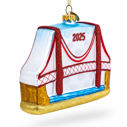 Golden Gate Bridge, San Francisco, California Glass Christmas Ornament