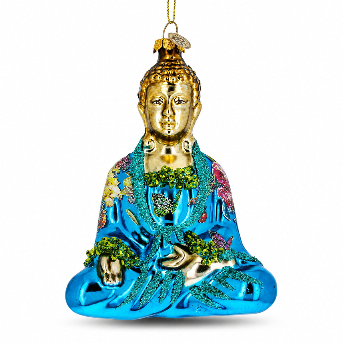 Buddha Glass Christmas Ornament