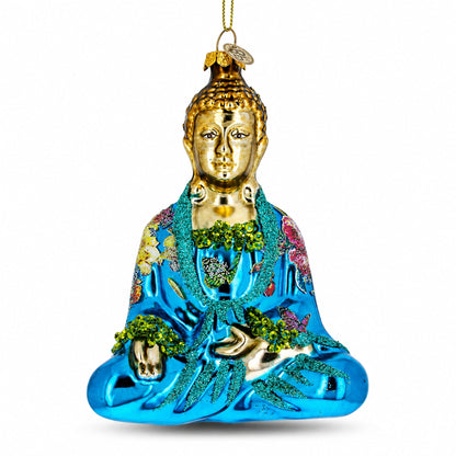 Buddha Glass Christmas Ornament