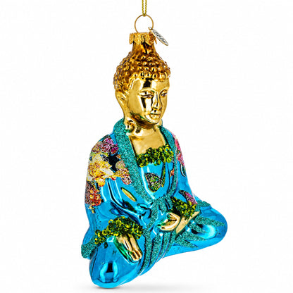 Buddha Glass Christmas Ornament