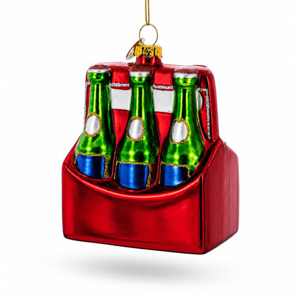Beer Six Pack Glass Christmas Ornament
